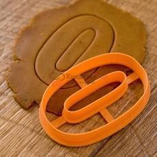 Формочка для печенья Цифра 0 пластик 8,5 см.