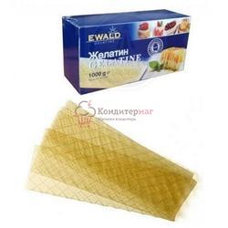 Желатин пищевой листовой Ewald 1 кг. пачка 1