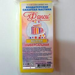 Мастика сахарная Фанси Желтая 100 г. 240-022 1