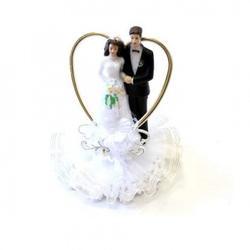 ﻿Жених и невеста свадебное украшение 15 см. Ambras пластик 1